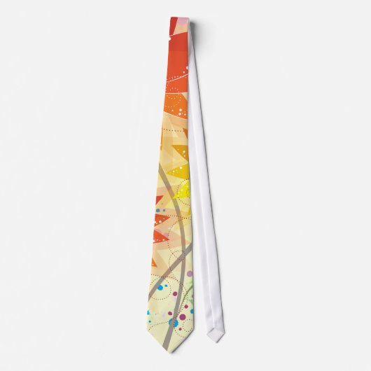 Cravate Illustration florale moderne (Devant)