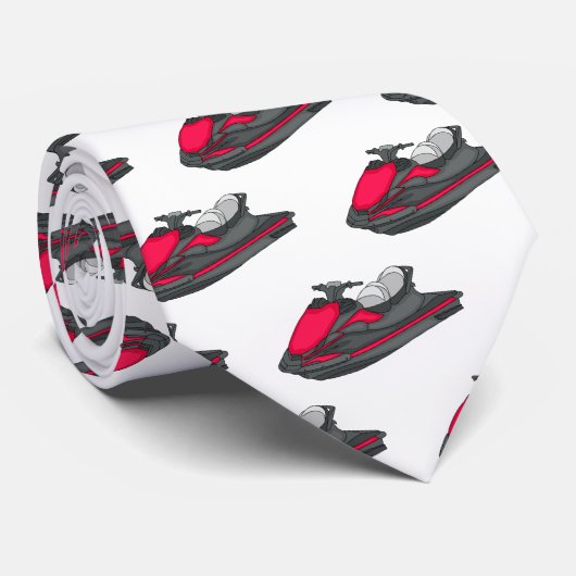 Cravate Illustration Jet ski (Roulé)
