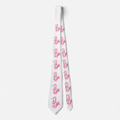 Cravate Illustration Saxophone En Parties scintillant Rose (Devant)