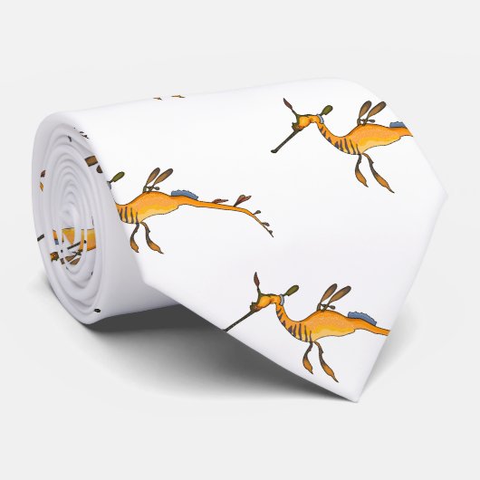 Cravate Illustration Weedy seadragon (Roulé)