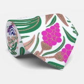 Cravate Illustrations de feuille florale Rose colorée (Roulé)