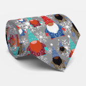 Cravate Illustrations de flocon de neige Gnome Motif de No (Roulé)