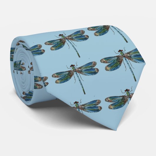 Cravate Illustrations de libellule (Roulé)