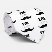 Cravate I'm With Mustache (Roulé)