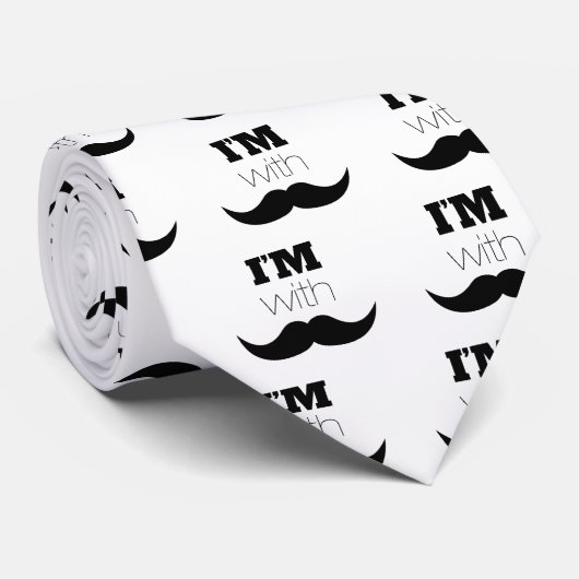 Cravate I'm With Mustache (Roulé)