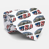 Cravate Image Connecticut et texte d'indicateur USA (Roulé)