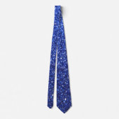 Cravate Image en faux parties scintillant bleu foncé (Dos)