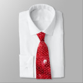 Cravate Image Motif Faux Red Sequin Look (Attaché)