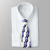Cravate Imaginaire d'art Pop Crâne bleu (Attaché)