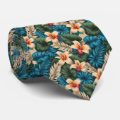 Cravate Imaginaire floral tropical (Roulé)