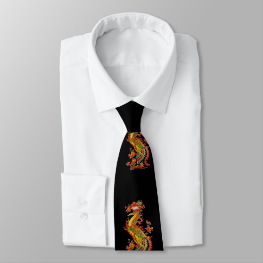 Cravate Imaginaire psychédélique Dragon fractal exotique P (Attaché)