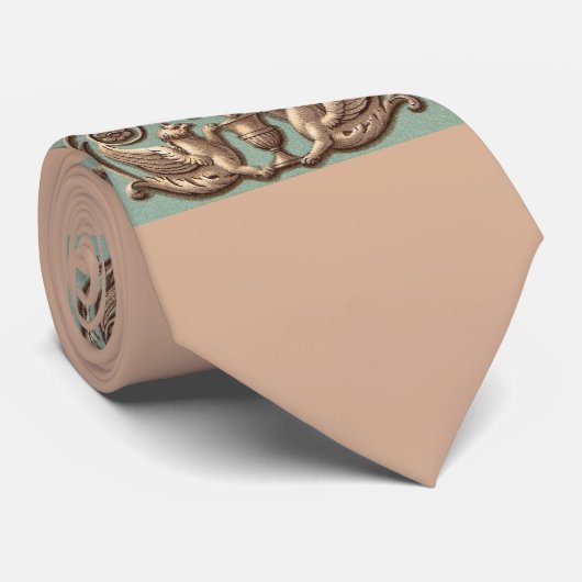 Cravate impression à deux griffins (Roulé)