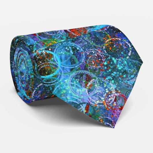 Cravate Impression Abstraite (Roulé)