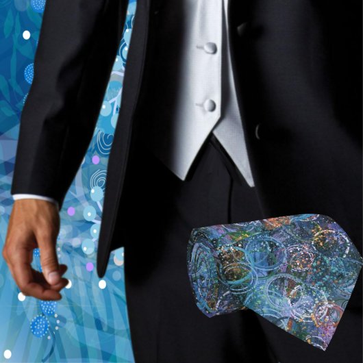 Cravate Impression Abstraite