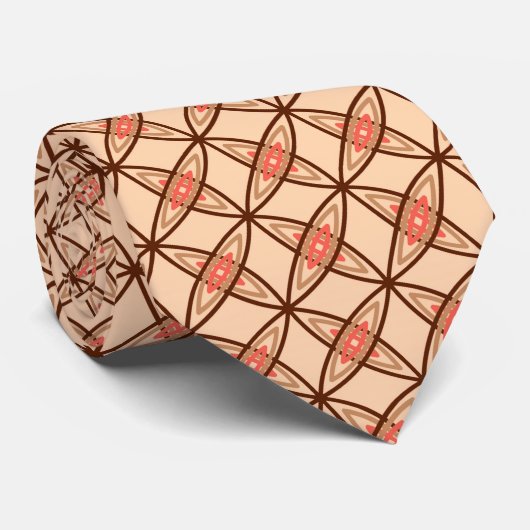 Cravate Impression atomique moderne du milieu du siècle -  (Roulé)