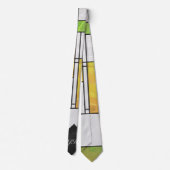 Cravate Impression Brown jaune vert (Dos)