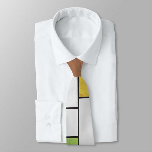 Cravate Impression Brown jaune vert (Attaché)