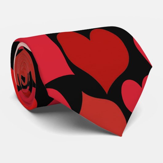 Cravate Impression cardiaque (Roulé)