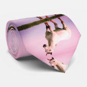 Cravate Impression Cheval blanc (Roulé)