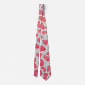 Cravate Impression dalmate rose et blanc (Dos)