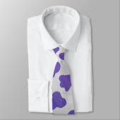 Cravate Impression dalmate violet et blanche (Attaché)