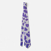 Cravate Impression dalmate violet et blanche (Dos)