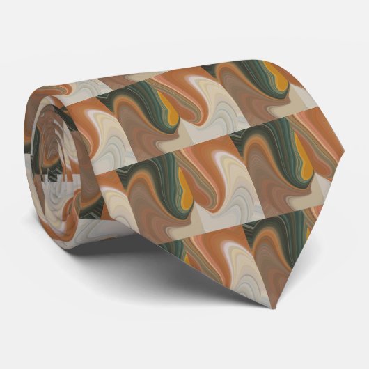 Cravate Impression d'art Abstrait rétroactif (Roulé)