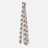 Cravate Impression d'art floral papillon oiseau rose vinta (Dos)