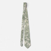 Cravate Impression d'art floral Tulipe verte de William Mo (Dos)