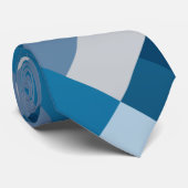 Cravate Impression de bloc couleur Gray and Blues (Roulé)