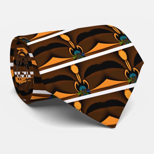 Cravate Impression de contraste de couleur Abstraite (Roulé)