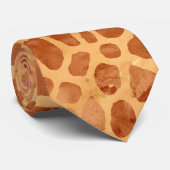 Cravate Impression de girafe aquarelle (Roulé)