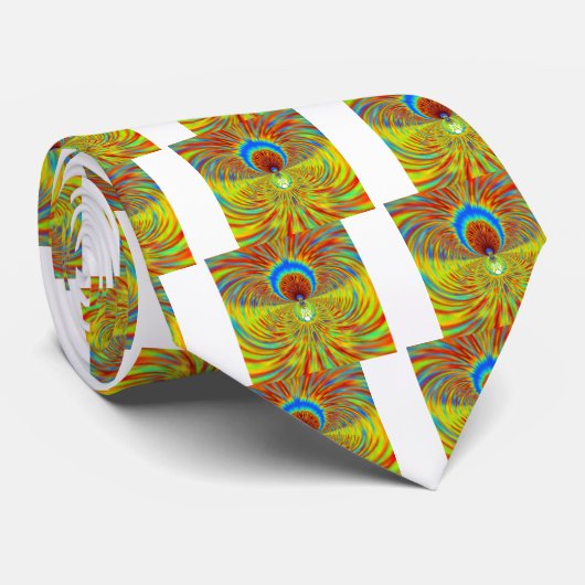 Cravate Impression de Kaleidoscope coloré (Roulé)