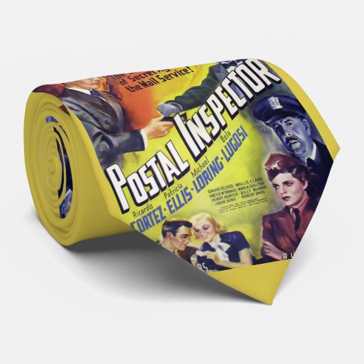Cravate Impression de l'affiche de l'inspecteur des postes (Roulé)