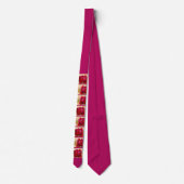 Cravate impression de rose rouge victorienne (Dos)