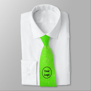 Cravate Impression de surface rugueuse verte du logo perso