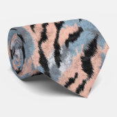 Cravate Impression de tigre pour la fête des pères minimal (Roulé)