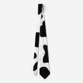 Cravate Impression de vache noir et blanc Amusement Hallow (Dos)