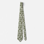Cravate Impression de vache verte Sage (Devant)