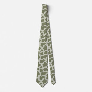 Cravate Impression de vache verte Sage