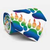 Cravate Impression dégradé Paw unique et élégant (Roulé)