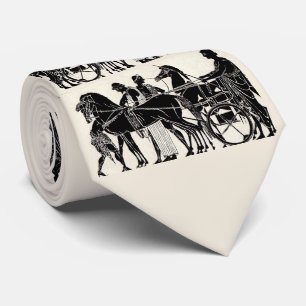 Cravate impression d'hommes et de chevaux romains antiques