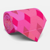Cravate Impression Diamant Moderne Du Milieu Du Siècle, Ro (Roulé)
