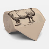 Cravate Impression du 19e siècle Impression de mouton Cots (Roulé)