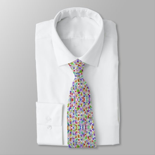 Cravate Impression en pierre de galets multicolore (Attaché)