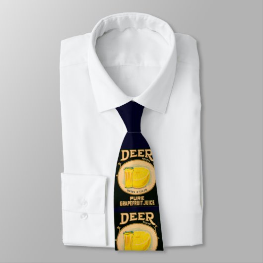 Cravate Impression étiquette de jus de pamplemousse de mar (Attaché)