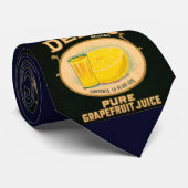Cravate Impression étiquette de jus de pamplemousse de mar (Roulé)