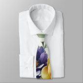 Cravate Impression florale d'aquarelle de printemps (Attaché)
