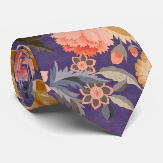 Cravate Impression florale décorative (Roulé)