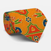 Cravate Impression florale persane décorative (Roulé)